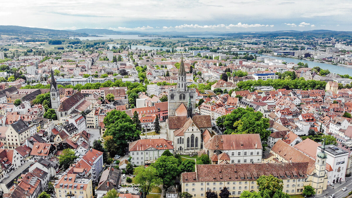 Luftbild der Stadt Konstanz